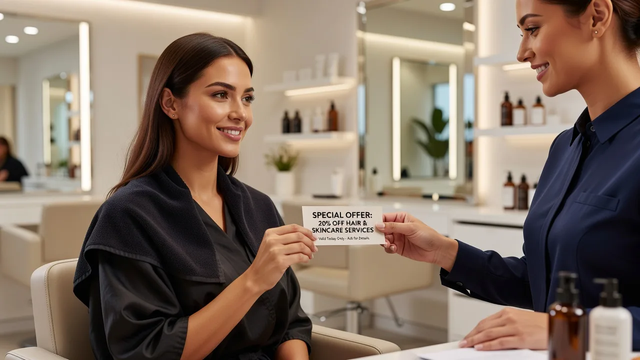 Beauty salon coupon offer