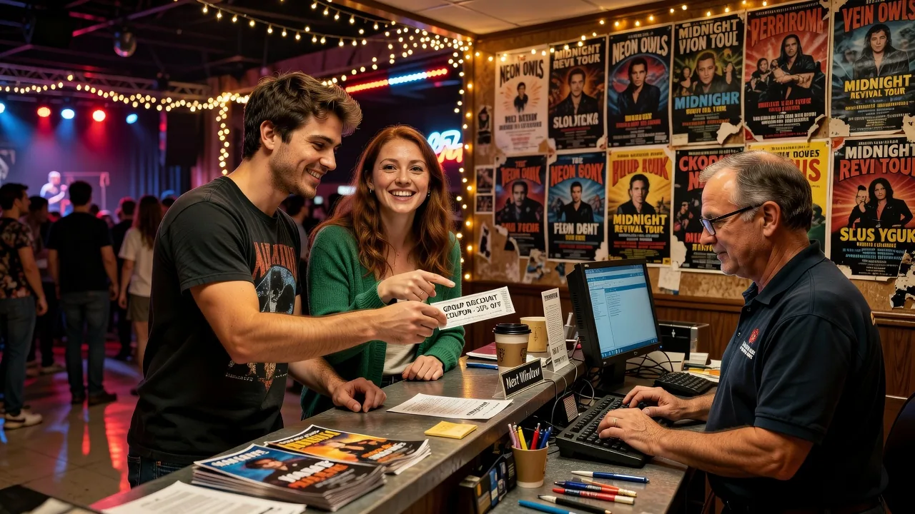 Concert ticket group discount coupon