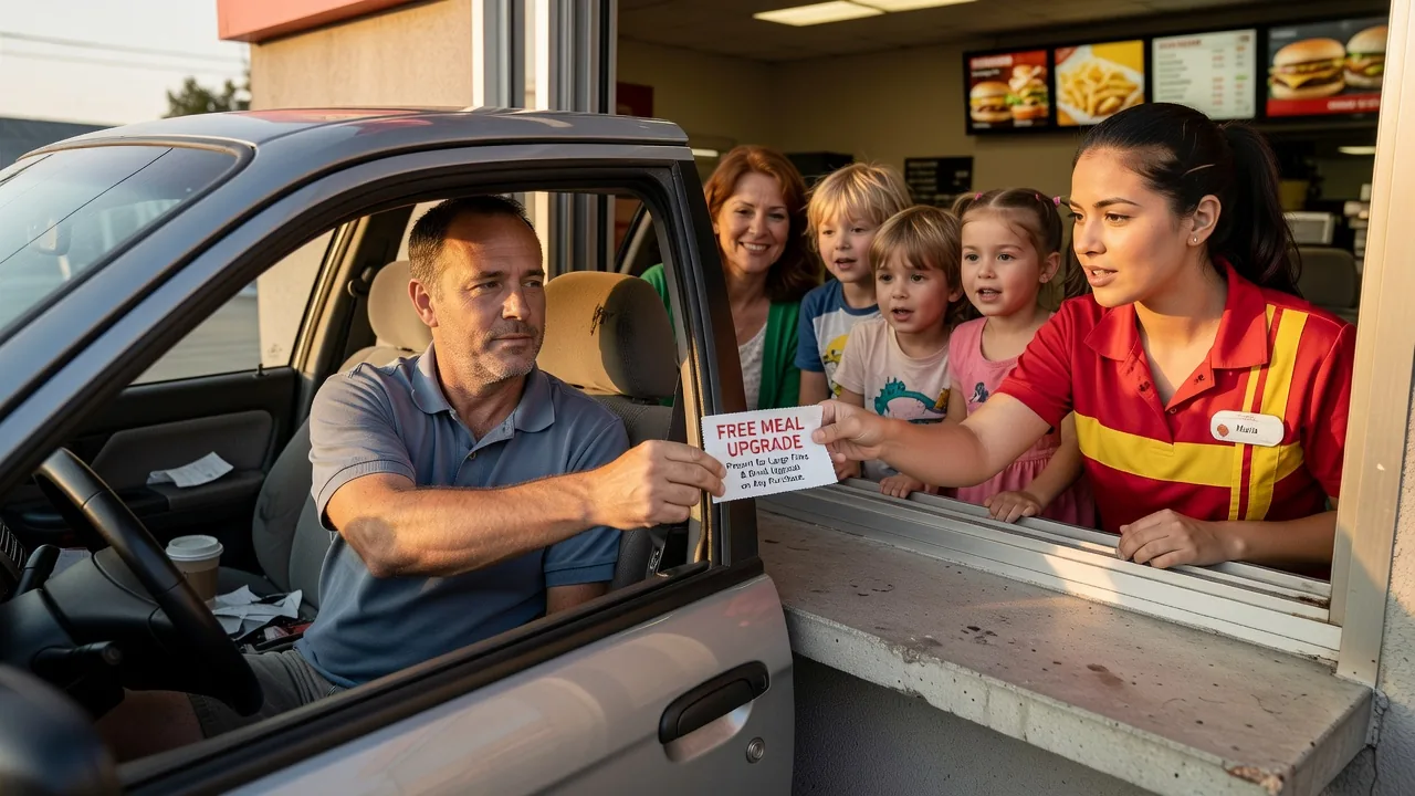 Drive-thru fast food coupon