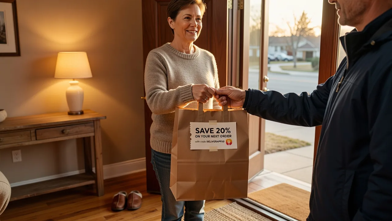 Food delivery next order coupon