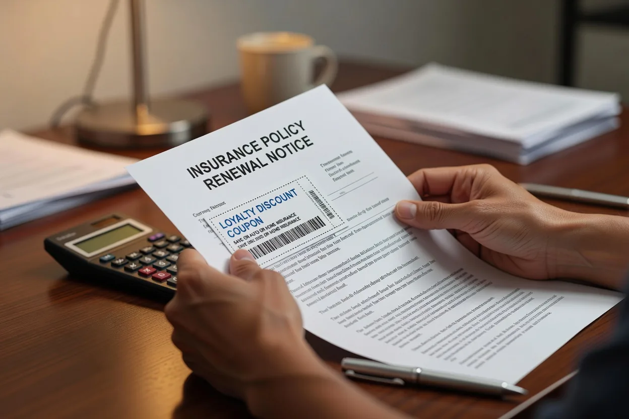 Insurance policy renewal discount coupon