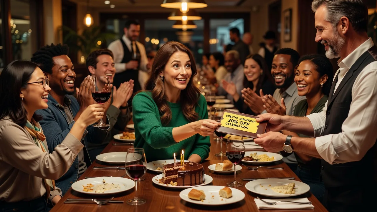 Restaurant discount coupon