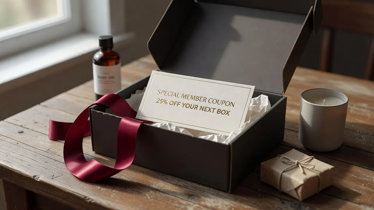 Subscription box member coupon